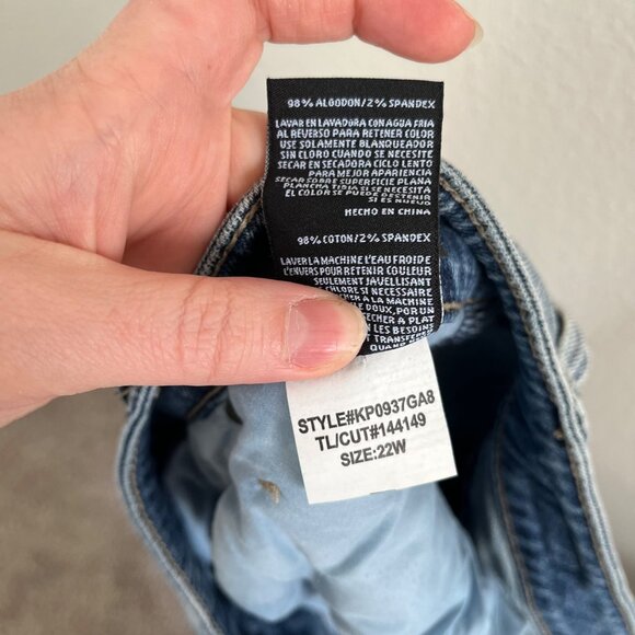 Kut Reese Ankle Straight Leg Medium Wash Blue Denim Jeans 22W - Picture 12 of 14